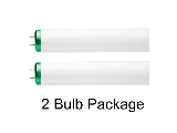 Phillips Fluorescent Bulbs F40T12/DX Daylight, 2 Pk