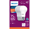 Philips EyeComfort 75W Soft White A19 Medium LED Light Bulb (4-Pack)