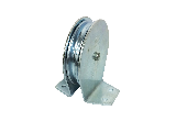 Single Block Flat Mount Steel Pulleys (Sizes)