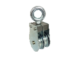 Double Block Swivel Eye Steel Pulleys (Sizes)