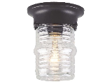 Jelly Jar Outdoor Ceiling Fixture, Black