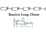 Double Loop Chain #3/0 Zinc Plated