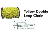 Double Loop Chain #2/0 Yellow Coated Steel