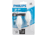 White Candelabra C7 Night Light Bulb 4 Watt, 2 Pack