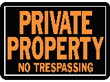 Sign 10 x 14 Aluminum: Private No Trespassing