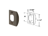 Standard Lock Strike Plate, Antique Bronze