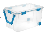 Sterilite 120 Qt Clear Latching Wheeled Storage Box