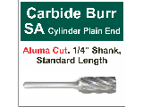 Aluminum Cut Cylindrical End Carbide Bur (Sizes)