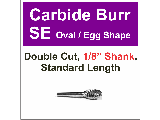 Oval Shape Carbide Burrs (Sizes)