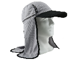 Kala Micro Mesh Hat with Neck Shade, Silver