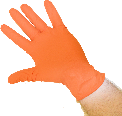 Orange Lightning Nitrile Gloves (Sizes)