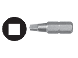 Square Recess Tip Insert Bit 1/4 In Shank (Sizes)