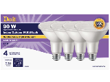 LED 90W Bright White PAR38 Floodlight Light Bulb, 4 Pk