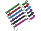 Deisigner Key Coil with Clip (Assorted Colors)