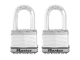 Magnum Laminated Steel M5XTLF Keyed Padlock 2 In W Body, 2 Pack