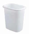 Vanity Wastebasket 6 Quart White