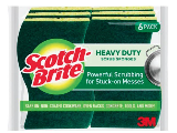 Scotch Brite Heavy Duty Scrub Sponge, 6 Pk