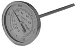 Stainless Bi-Metal Thermometer 3 In, 50-500 Degrees Fahrenheit