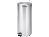 Honey Can Do Serene Stainless Steel Round Step-On Wastebasket, 30 L