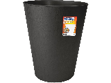 Round Decorative Black Wastebasket, 2.3 Gallon