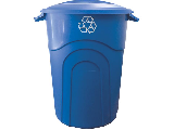 United Solutions 32 Gal. Recycling Trash Can With Lid