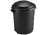 Outdoor Plastic  Trash Can 20 Gallon Black