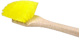 Fender Brush Yellow Plastic Bristles Long Handle