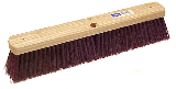 Push Broom Head Brown Plastic Bristles (Sizes)