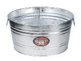 Behrens Round Hot-Dipped Utility Pail, 9 Gallon