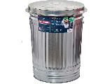 Galvanized Sheet Trash Can With Lid 30 Gallon