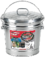 Galvanized Sheet Trash Can With Lid 6 Gallon