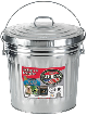 Galvanized Sheet Trash Can With Lid 10 Gallon