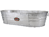 Behrens B33 Oval Galv Steel Wash Tub, 33.5 gal