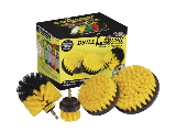 Drillbrush Medium Yellow Scrub Brush, 4 Pc