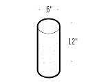 6 In x 12 In Solid Concrete Cylinder #16