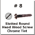 #8 Round Head Wood Screws Nickel Plated