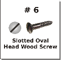 #6 Oval Head Wood Screws Nickel Plated