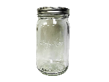 Glass Jar Wide Mouth with Lid, 1 Pt