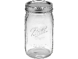 Glass Mason Jar Wide Mouth, Qt