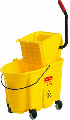 Wave Brake Side Press Combo Mop Bucket, 35 Quart