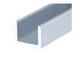 Aluminum Trim Channel, 25/64 In x 1/2 In x 1/16 In x 48 In