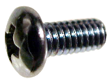 8-32 x 3/8 Shower Roller Machine Screw Zinc Steel