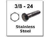 3/8 - 24 Hex Bolts Stainless Steel