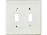 White Switch Plate, 2 Gang