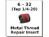 6-32 x 1/4-20 Metal Thread Repair Insert