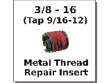 3/8-16 x 9/16-12 Metal Thread Repair Insert