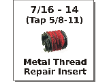 7/16-14 x 5/8-11 Metal Thread Repair Insert