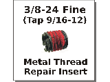 3/8-24 x 9/16-12 Metal Thread Repair Insert