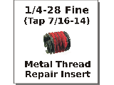 1/4-28 x 7/16-14 Metal Thread Repair Insert