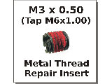 M3 x 0.50 Metal Thread Repair Insert